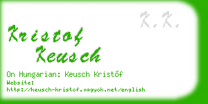 kristof keusch business card